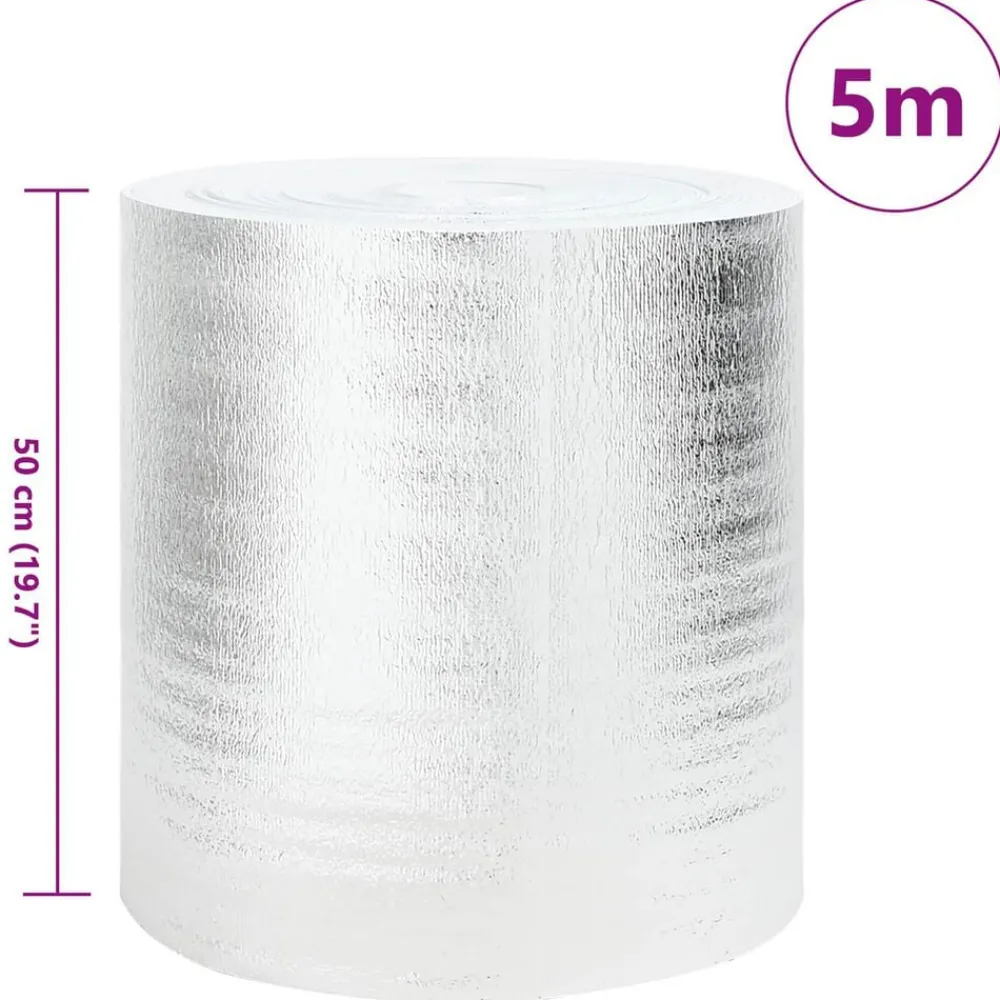 Radiatorfolie Zilver 5 x 0,5 m Polyetheen>vidaXL Best