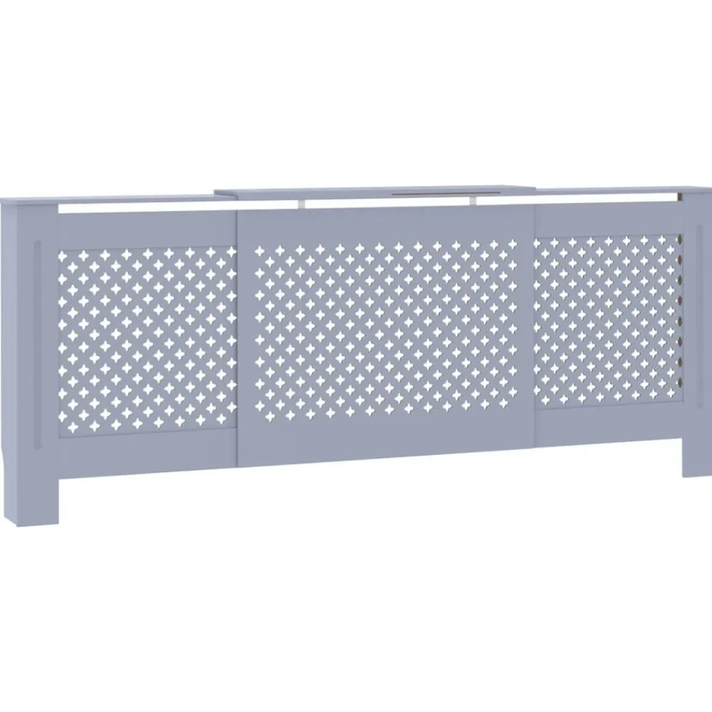 Huishoudaccessoires*vidaXL Radiatorombouw 205 cm MDF Grijs