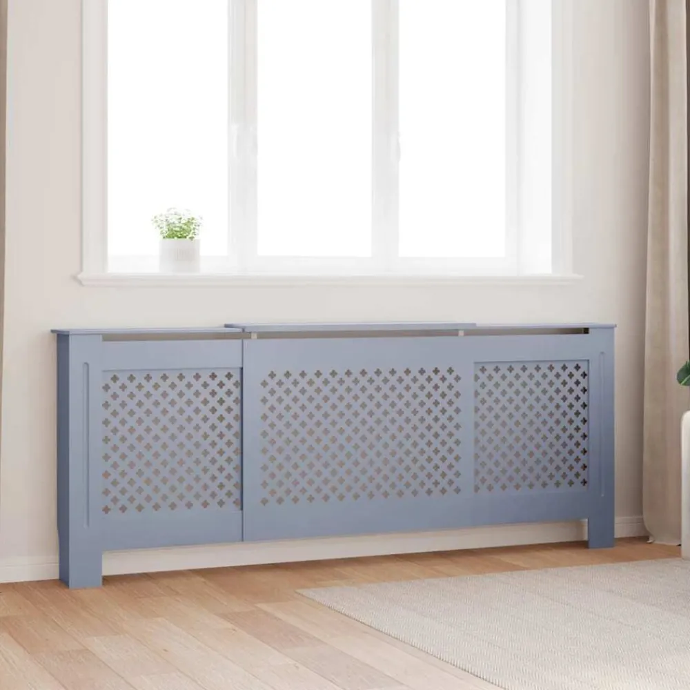 Huishoudaccessoires*vidaXL Radiatorombouw 205 cm MDF Grijs