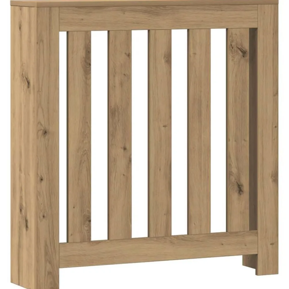 Huishoudaccessoires*vidaXL Radiatorombouw 78x20x82 cm bewerkt hout artisanaal kleur Eiken
