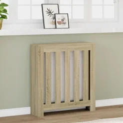 Huishoudaccessoires*vidaXL Radiatorombouw 78x20x82 cm bewerkt hout kleurig Sonoma eiken