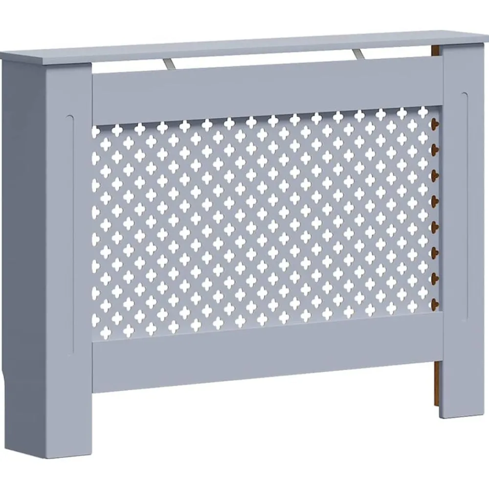 Huishoudaccessoires*vidaXL Radiatorombouw 112x19x81,5 cm MDF Antraciet