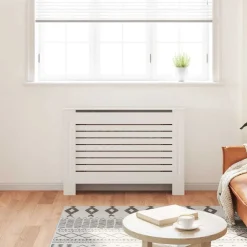 Huishoudaccessoires*vidaXL Radiatorombouw 112x19x81,5 cm MDF Wit