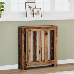 Huishoudaccessoires*vidaXL Radiatorombouw 78x20x82 cm bewerkt hout Oud hout