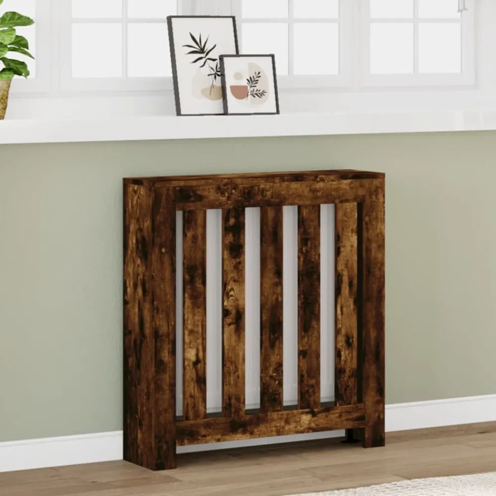 Huishoudaccessoires*vidaXL Radiatorombouw 78x20x82 cm bewerkt hout kleurig Gerookt eiken
