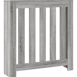 Huishoudaccessoires*vidaXL Radiatorombouw 78x20x82 cm bewerkt hout eikenkleur Grijs sonoma