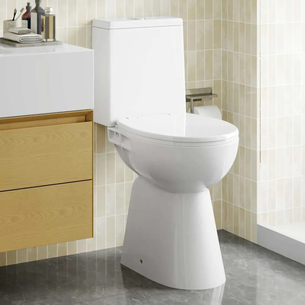 Randloos Toilet 7 cm extra hoogte soft-close keramiek>vidaXL Online