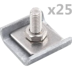 Tuinafscheidingen*vidaXL Rastermatverbinding 25 sets antraciet Zilver