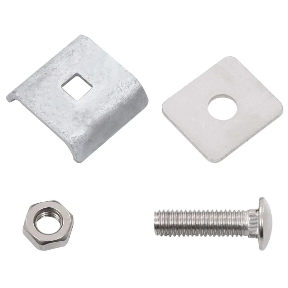 Tuinafscheidingen*vidaXL Rastermatverbinding 25 sets antraciet Zilver