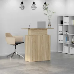Receptiebalie 100x40x104 cm Bewerkt Hout><noscript><img width=