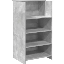 Kantoormeubelen*vidaXL Receptiebalie 55x50x103,5 cm bewerkt hout Betongrijs
