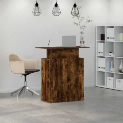 Receptiebalie 100x40x104 cm bewerkt hout kleurig><noscript><img width=