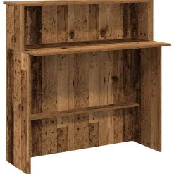 Kantoormeubelen*vidaXL Receptiebalie 100x50x103,5 cm bewerkt hout kleurig Oud hout