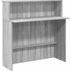 Kantoormeubelen*vidaXL Receptiebalie 100x50x103,5 cm bewerkt hout eiken Grijs sonoma