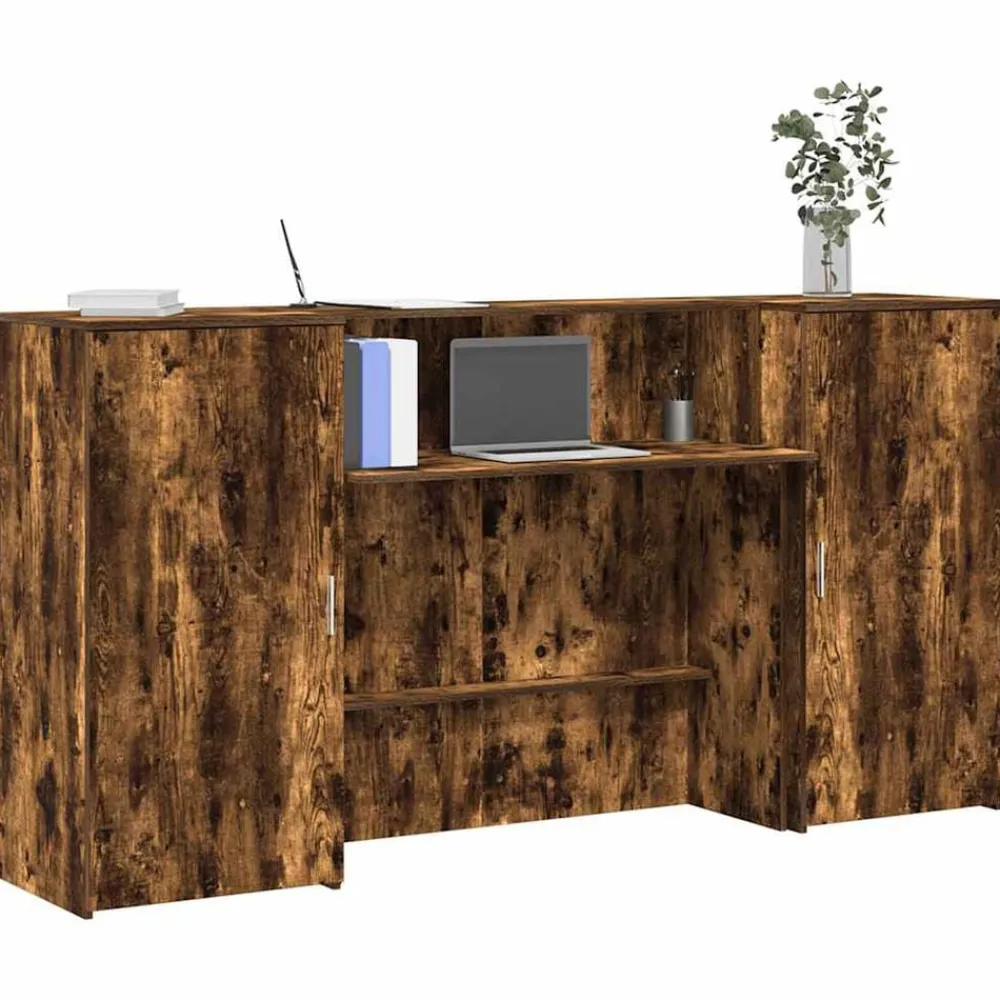 Receptiebalie 200x50x103,5 cm bewerkt hout kleurig>vidaXL Sale