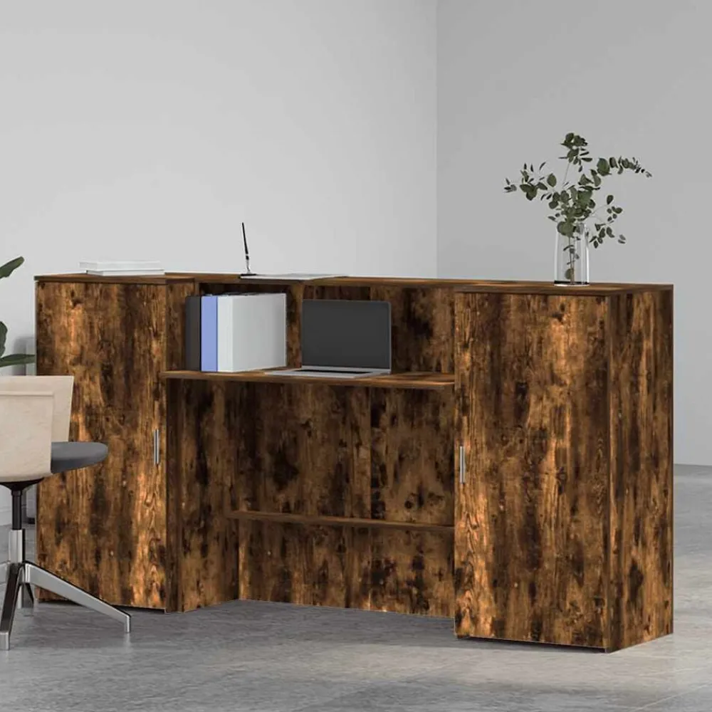 Receptiebalie 200x50x103,5 cm bewerkt hout kleurig>vidaXL Sale