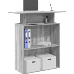 Receptiebalie 100x40x104 cm bewerkt hout eiken>vidaXL New