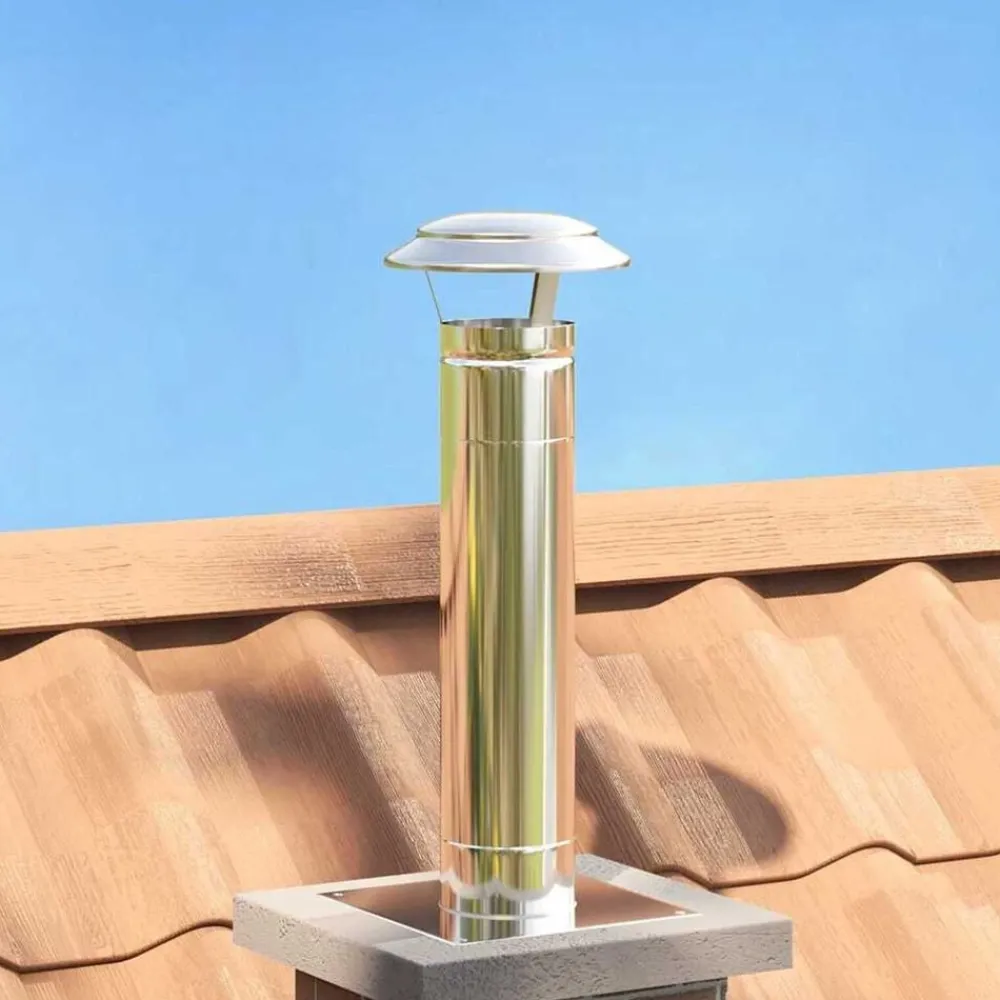 Houtkachel- & Haardaccessoires*vidaXL Regenbescherming voor Schoorsteen Zilver 20 x 20 x 18 cm