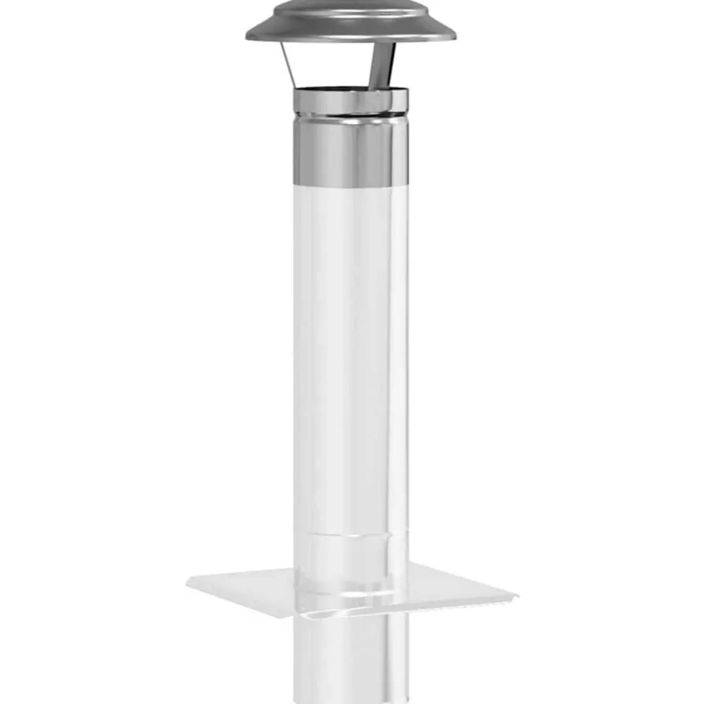 Houtkachel- & Haardaccessoires*vidaXL Regenbescherming voor Schoorsteen Zilver 20 x 20 x 18 cm