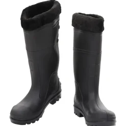 Regenlaarzen met verwijderbare sokken maat 38 PVC zwart>vidaXL Outlet