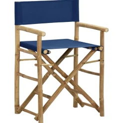 Regisseursstoelen 2 st inklapbaar bamboe en stof>vidaXL Discount