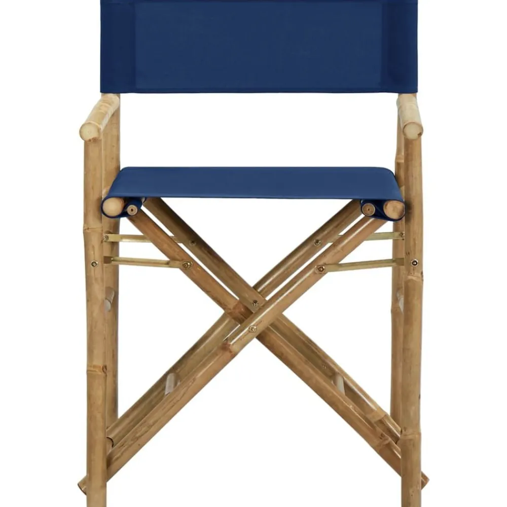 Regisseursstoelen 2 st inklapbaar bamboe en stof>vidaXL Discount