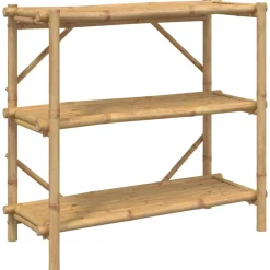 Boekenkasten & Wandplanken*vidaXL Rek 3-laags 100x40x90 cm bamboe