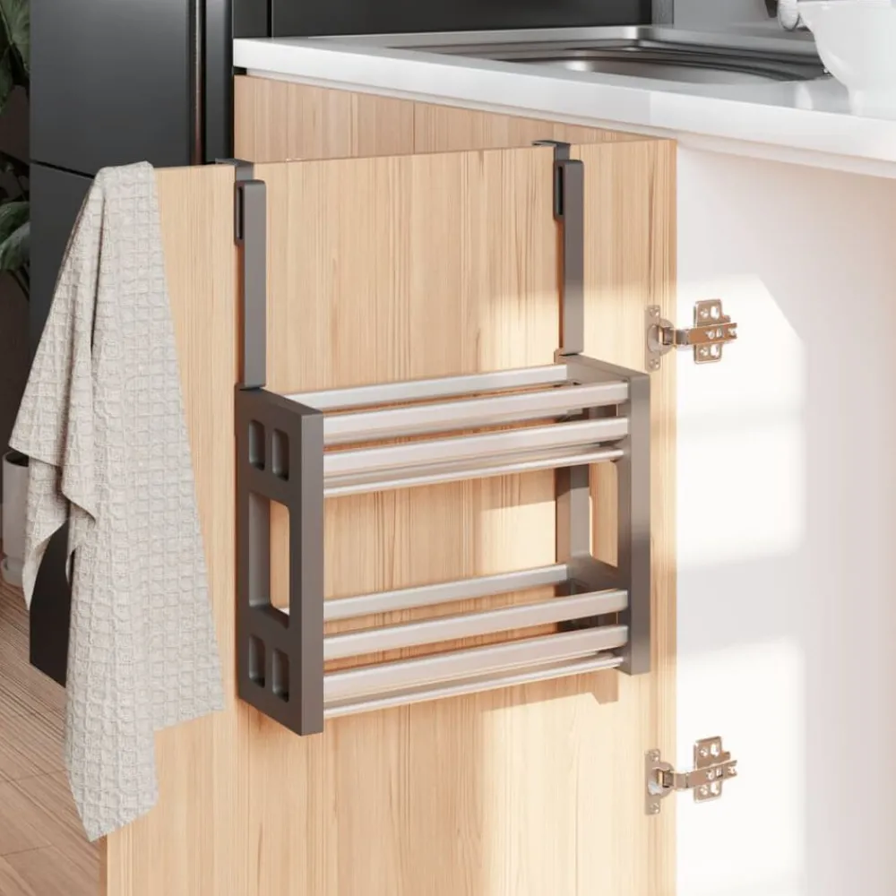 Rek voor onder de gootsteen 34x12x26 cm aluminium>vidaXL Best