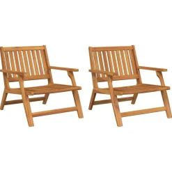 Tuinmeubelen*vidaXL Relaxbank 2 pcs Bruin Massief Acaciahout