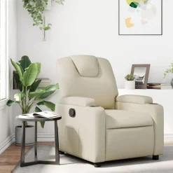 Relaxfauteuil Crème Kunstleer>vidaXL Best