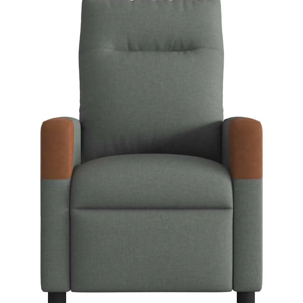 Relaxfauteuil Donkergrijze Stof>vidaXL Best