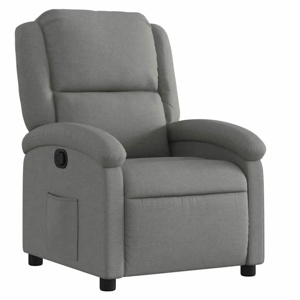 Relaxfauteuil Donkergrijze Stof>vidaXL Discount