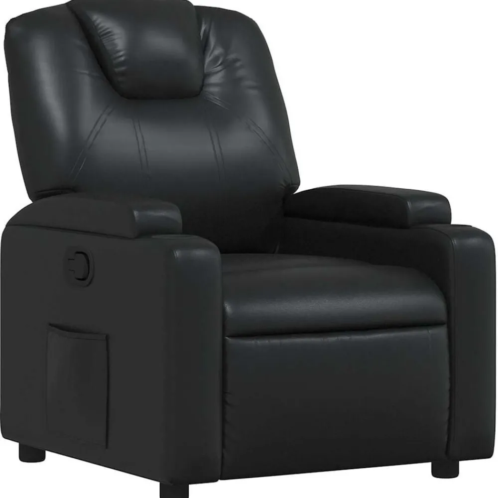 Stoelen*vidaXL Relaxfauteuil Kunstleer Zwart