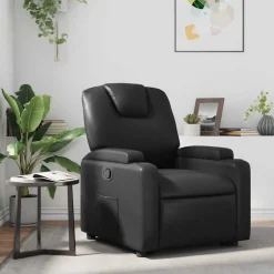 Stoelen*vidaXL Relaxfauteuil Kunstleer Zwart