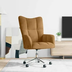 Stoelen*vidaXL Relaxstoel fluweel Bruin