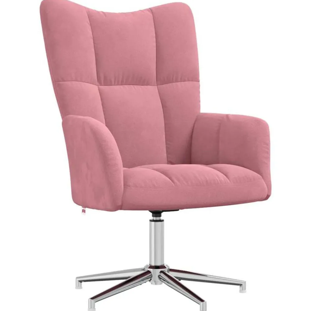Stoelen*vidaXL Relaxstoel fluweel Roze