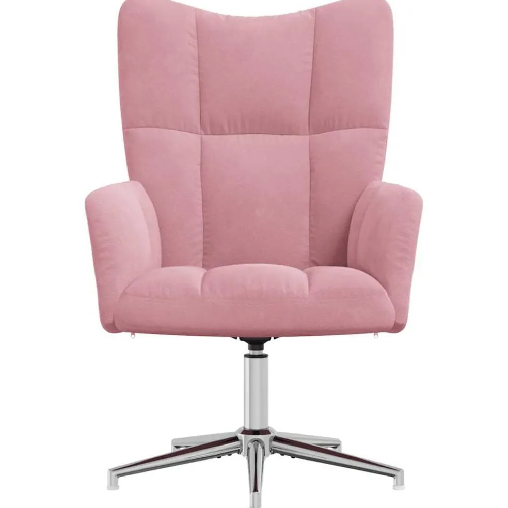 Stoelen*vidaXL Relaxstoel fluweel Roze