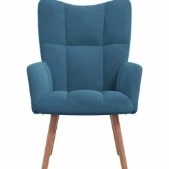 Stoelen*vidaXL Relaxstoel fluweel Blauw