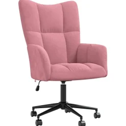 Stoelen*vidaXL Relaxstoel fluweel Roze