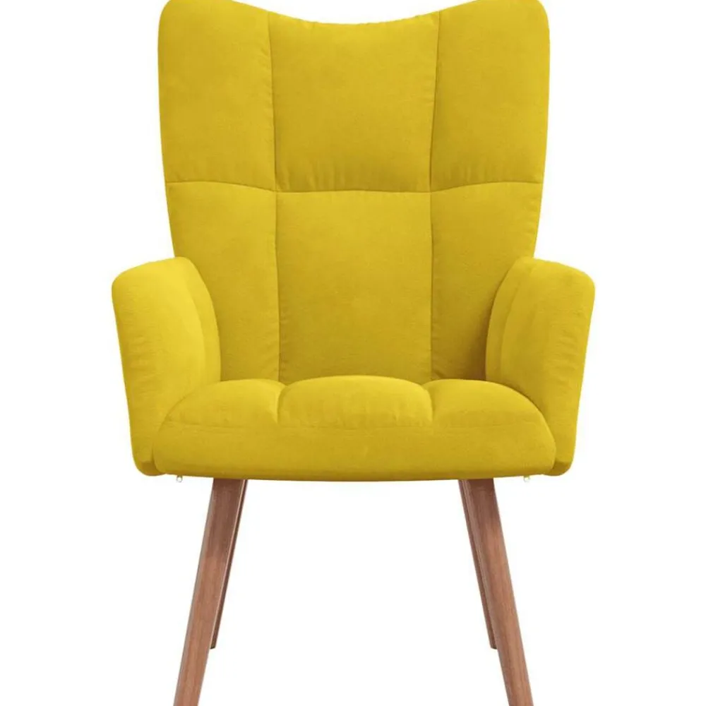 Stoelen*vidaXL Relaxstoel fluweel Mosterdgeel