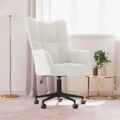 Relaxstoel fluweel crèmewit>vidaXL Discount