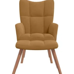 Relaxstoel met voetenbank fluweel><noscript><img width=