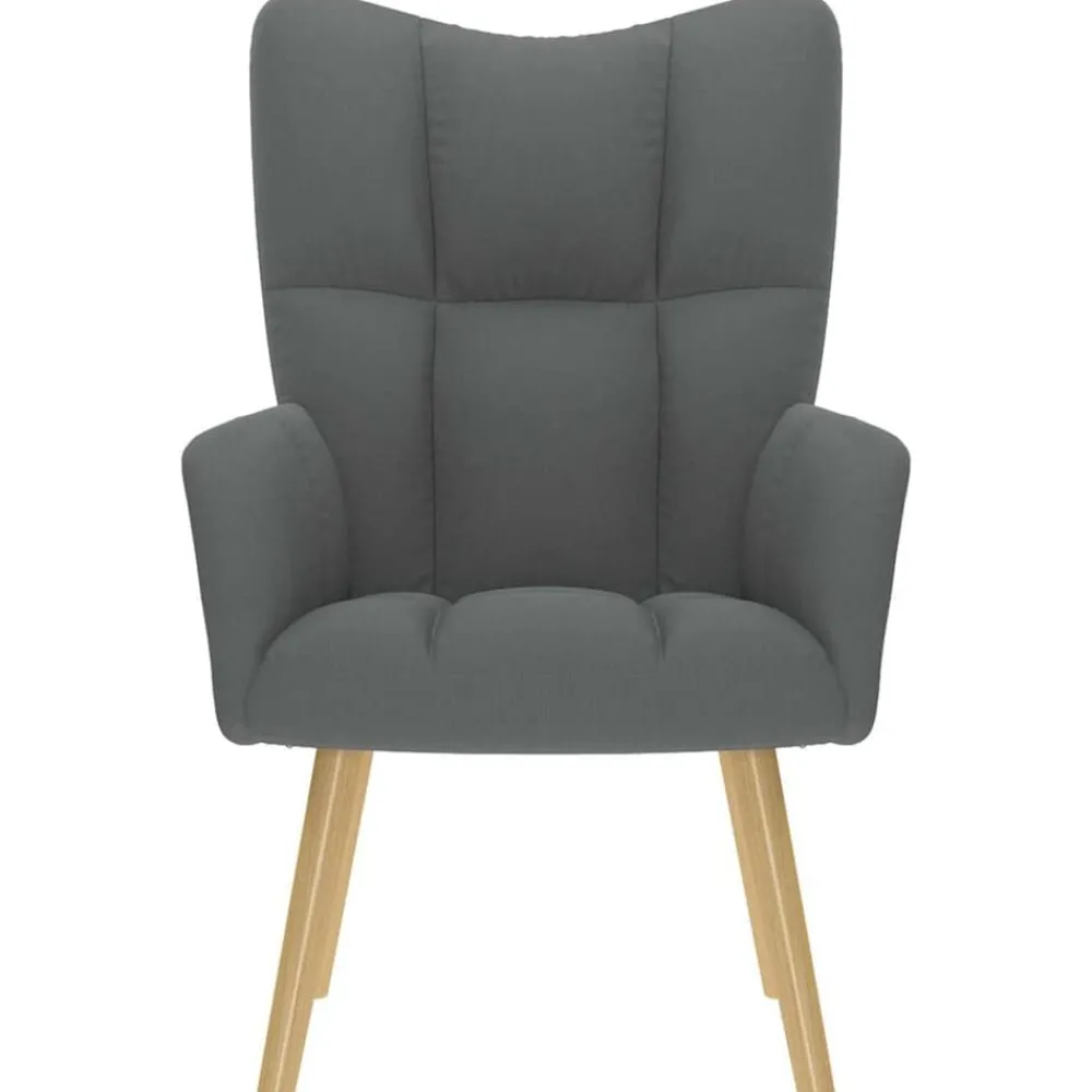 Stoelen*vidaXL Relaxstoel stof Donkergrijs
