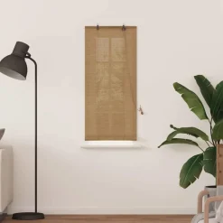 Woon- & Tuinaccessoires*vidaXL Rolgordijn met gordijnen 60 x 160 cm Bamboe Bruin