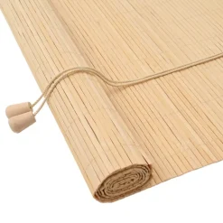 Rolgordijn met gordijnen Natuur 60 x 160 cm Bamboe>vidaXL Sale