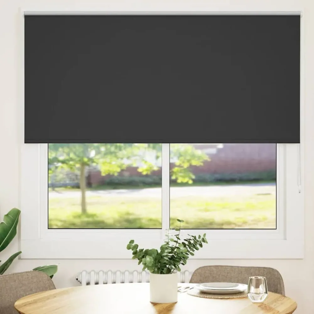 Woon- & Tuinaccessoires*vidaXL Rolgordijn verduisterend 165x130 cm stofbreedte 161,6 cm Zwart