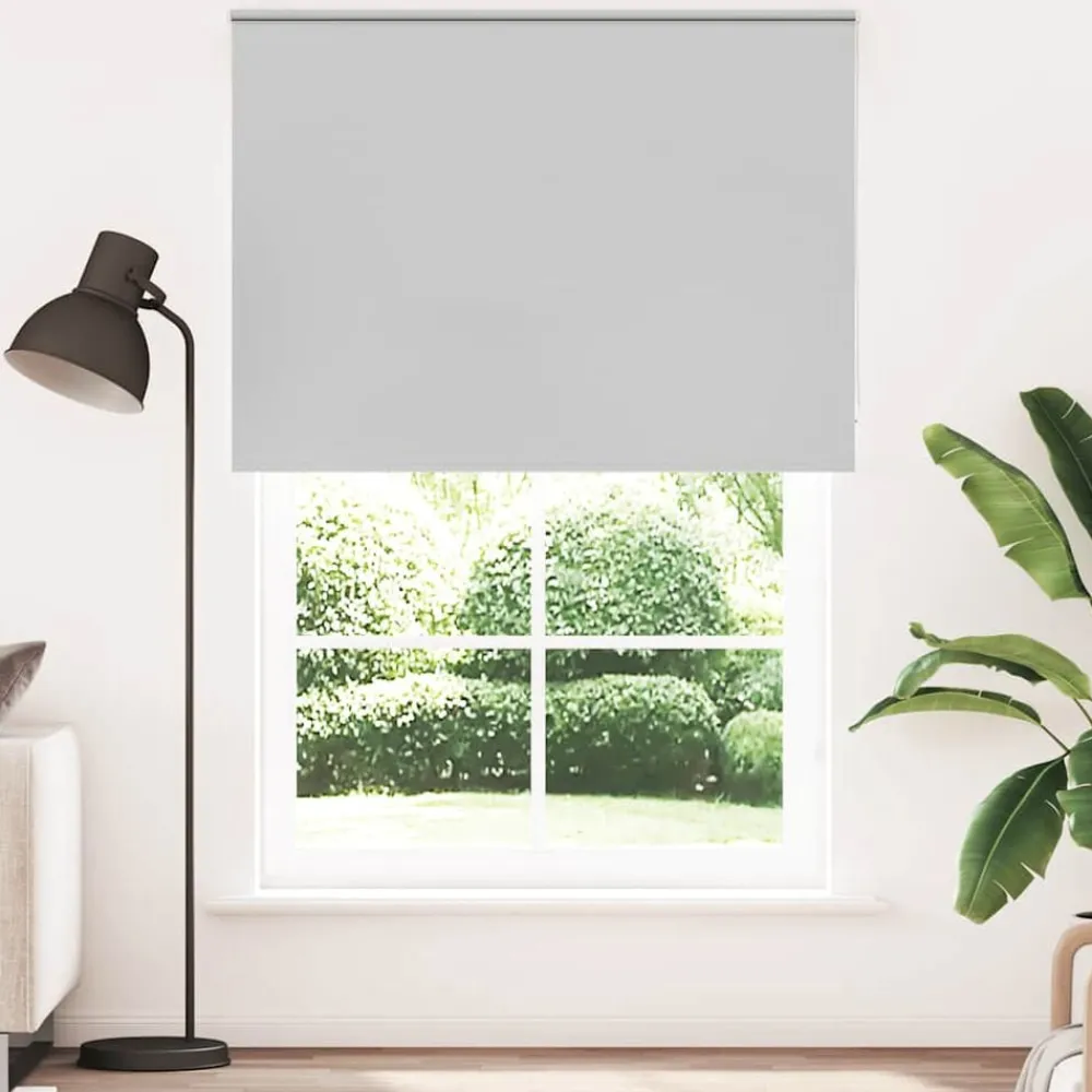 Woon- & Tuinaccessoires*vidaXL Rolgordijn verduisterend 145x210 cm stofbreedte 141,6 cm Lichtgrijs