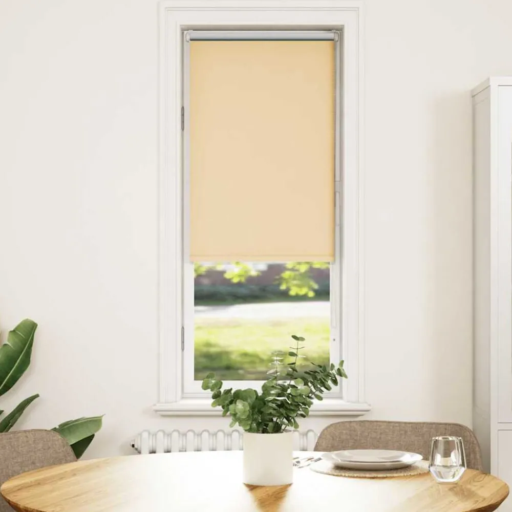 Woon- & Tuinaccessoires*vidaXL Rolgordijn verduisterend 40x130cm stofbreedte 35,7 cm polyester Beige