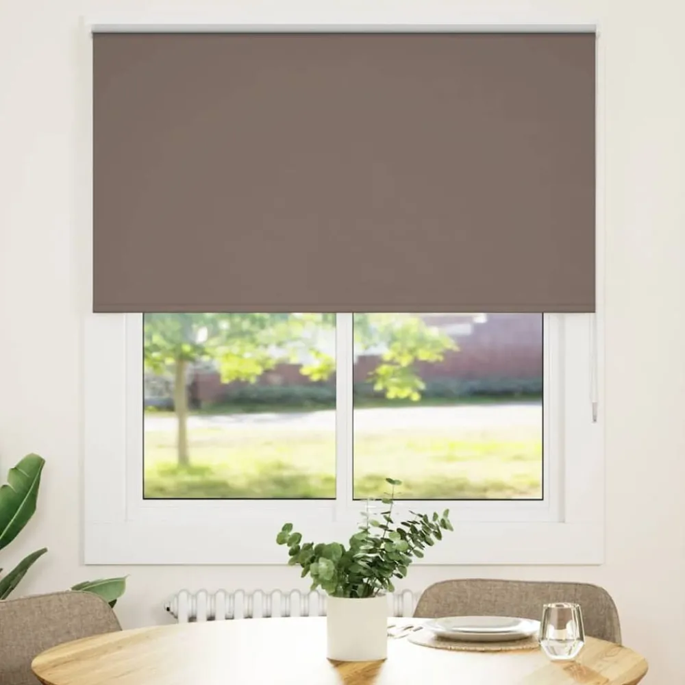 Woon- & Tuinaccessoires*vidaXL Rolgordijn verduisterend koffie 125x130 cm stofbreedte 121,6 cm Koffiebruin