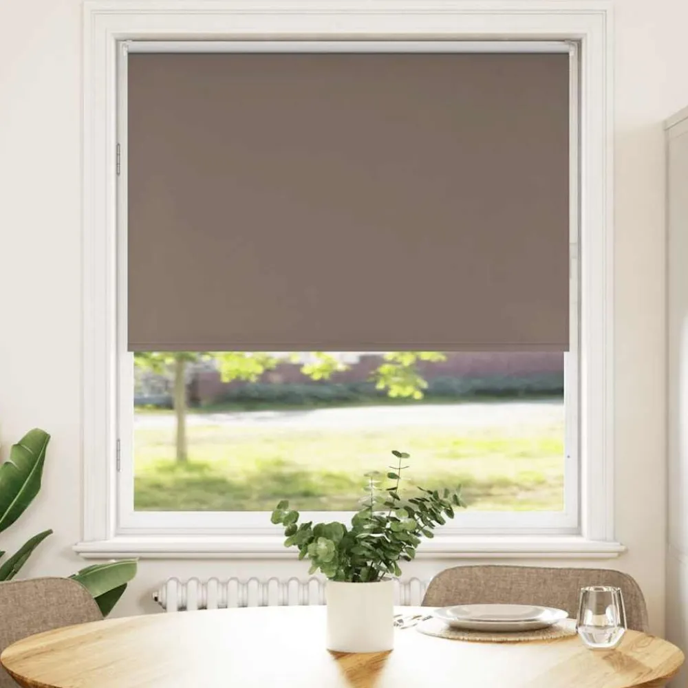 Woon- & Tuinaccessoires*vidaXL Rolgordijn verduisterend koffie 115x150 cm stofbreedte 110,7 cm Koffiebruin